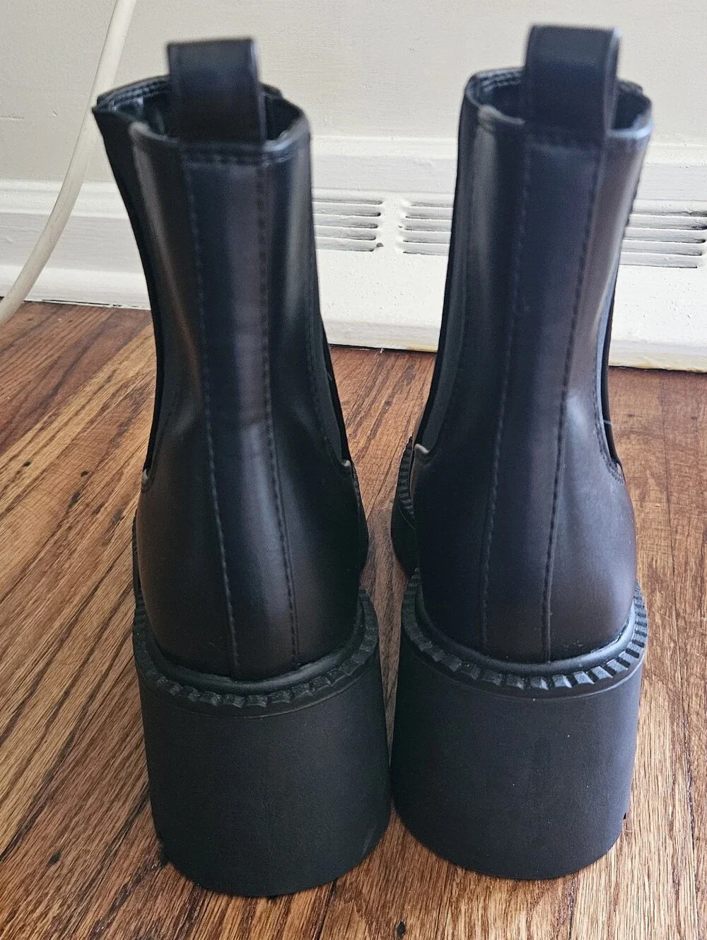 Madden Girl Womens Boots 6.5 Y2K Chunky Heel Platform Lug Sole Ankle Chelsea